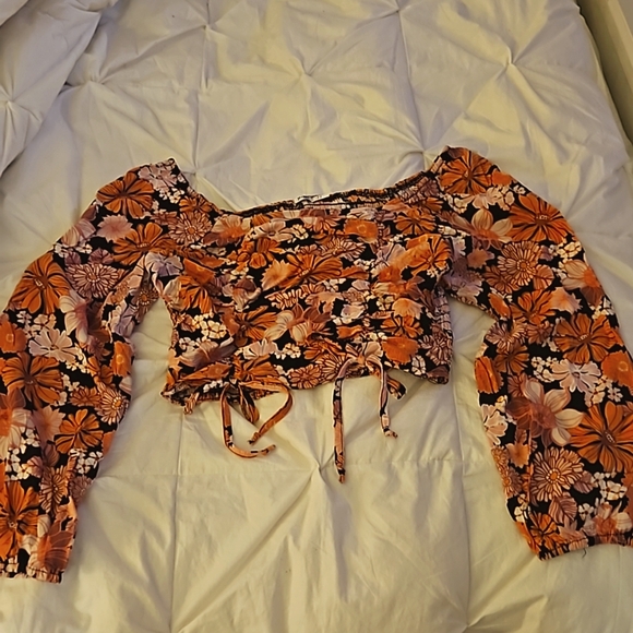 3rd + Malt Tops - Flower Crop Top